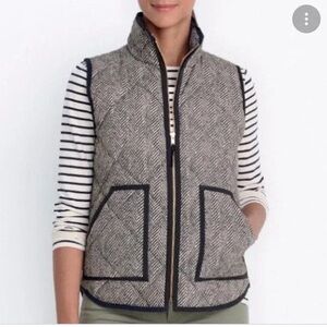 J.Crew Quilted Herringbone Vest | Size XS | Excellent Condition